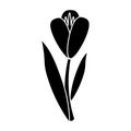 Flower flora fragant garden pictogram Royalty Free Stock Photo