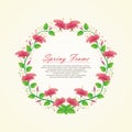 Flower - Floral Frame with Lovely Design Royalty Free Stock Photo