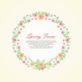 Flower - Floral Frame with Lovely Design Royalty Free Stock Photo