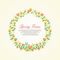 Flower - Floral Frame with Lovely Design Royalty Free Stock Photo