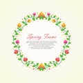 Flower - Floral Frame with Lovely Design Royalty Free Stock Photo