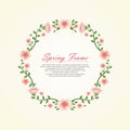 Flower - Floral Frame with Lovely Design Royalty Free Stock Photo