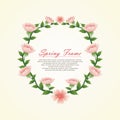 Flower - Floral Frame with Lovely Design Royalty Free Stock Photo