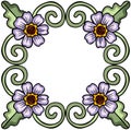 Flower floral frame