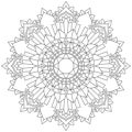 Flower Floral Mandala Design for Coloring