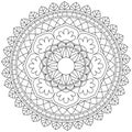 Flower Floral Mandala Design for Coloring
