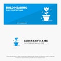 Flower, Floral, Nature, Spring SOlid Icon Website Banner and Business Logo Template