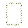 Flower frame. Floral border. Size 4`` x 6``. Aspect Ratio 2:3. For greeting card, wedding , birthday card, invitation. Vecto