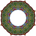 Flower frame mandala. Vintage decorative element. Motifs of oriental pattern Islamic Arabic Pakistan India Turkey China painting.