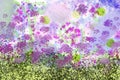 Flower Garden Abstract With pinks and purples