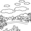 Flower garden coloring page