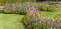 Flower garden of the historic castle in Jaromerice nad Rokytnou