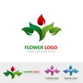 Flower garden logo