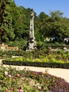 Flower garden at Masandra Palace, Crimea peninsula Royalty Free Stock Photo