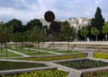 Flower garden outside the culture palace