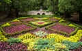 Flower garden in resort park in Yessentuki city, Russia Royalty Free Stock Photo