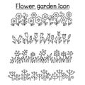 Flower garden vector decorative graphic design Royalty Free Stock Photo