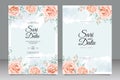 Flower garden wedding invitation card watercolor