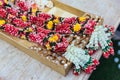 Flower garlands for Indian wedding ceremony in Bangkok, Thailand