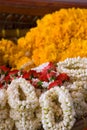 Flower garlands at temple in Thailand