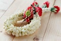 Flower garlands in Thai style Royalty Free Stock Photo