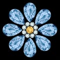 Flower gemstone composition