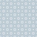 Flower geometric seamless grey and white pattern. Isolated daisy on background, abstract simple flower design. Modern Royalty Free Stock Photo