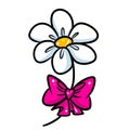 Flower gift bow cartoon