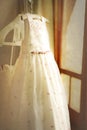 Flower girl dress on wedding day Royalty Free Stock Photo