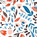 Flower graphic seamless pattern