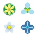 Flower graphic set in vector Royalty Free Stock Photo