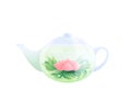 Flower Green Teapot Composition