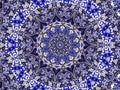 flower gzhel deco round mandala design decorative elements indigo, blue line and white area for coloring. shadow around