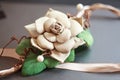Flower hair clip for bride Royalty Free Stock Photo