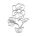 Flower Hand Embroidery floral pattern design Royalty Free Stock Photo