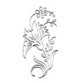 Flower Hand Embroidery floral pattern design Royalty Free Stock Photo