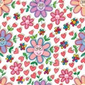 Flower happy till born love seamless pattern