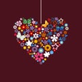 Flower heart Royalty Free Stock Photo