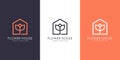 Flower house logo vector design Royalty Free Stock Photo