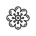 Black line icon for Flower, bloom and floral