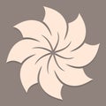 Flower icon isolated on dark background. Vector illustration Royalty Free Stock Photo