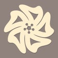 Flower icon isolated on dark background. Vector illustration Royalty Free Stock Photo