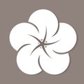 Flower icon isolated on dark background. Vector illustration Royalty Free Stock Photo