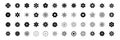 Flower icon set, vector isolated Royalty Free Stock Photo