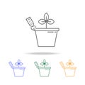 Flower icon simple ecology sign icons. Element of ecology for mobile concept and web. Thin line icon for website design and devel Royalty Free Stock Photo