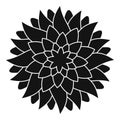 Flower icon, simple style Royalty Free Stock Photo