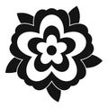 Flower icon, simple style Royalty Free Stock Photo