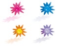 Flower icons Royalty Free Stock Photo