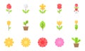 Flower icons vector illustrator, floral, rose, cactus