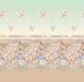 Flower Illustration pattern in simple background